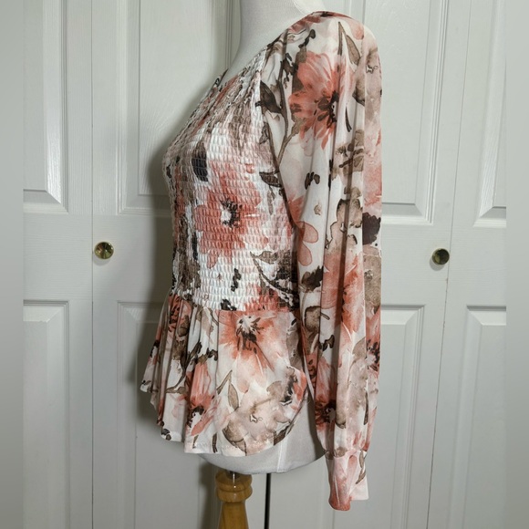 A…Love Story Pink Floral Blouse - Picture 2 of 3